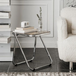 Folding Table And Chair Set Portable Coffee Stool Foldable Sofa Side Table Acrylic Dining Room Combination Outdoor Camping Desk