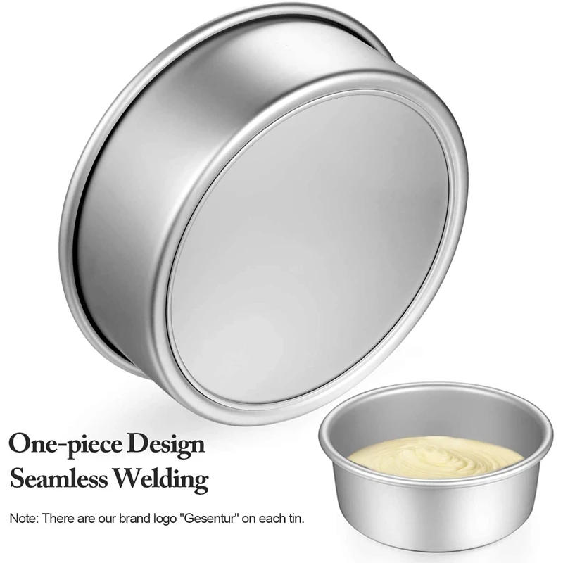Description Picture 5 of itemCake Pan Set, Round Cake Mold Aluminium 3 Pcs Bakeware with Removable Base for Cake Baking Party Birthday Christmas