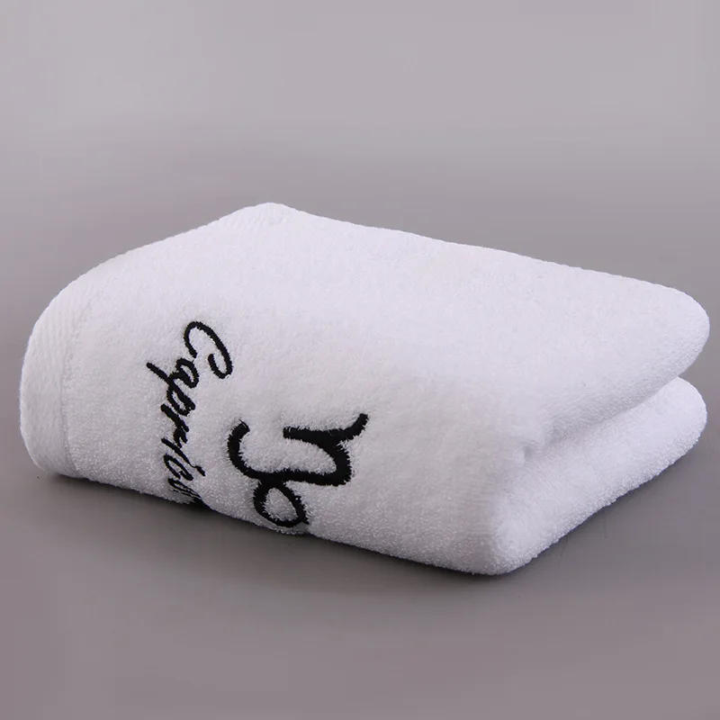 Description Picture 6 of item12 Constellation Letters Towel Embroidery Cotton Absorbent Quick Dry Lovers Gift Thickened Sports Soft fashion Bath Towel Set
