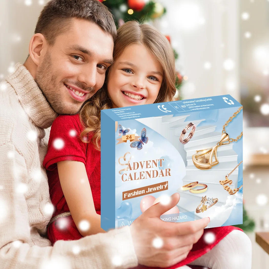 Description Picture 6 of itemJewelry Advent Calendar 2024 for Women with Bracelets Necklace Earrings Rings Countdown 24 Days to Xmas Calendar Xmas Gifts