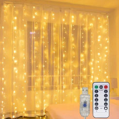 600/300/200/100 LED Window Curtain String Light Wedding Party Home Garden Bedroom Outdoor Indoor Wall Decorations