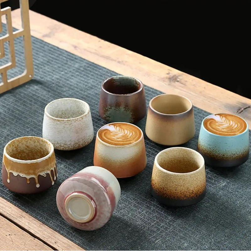 Description Picture 2 of itemRetro Ceramic Teacup Kiln Transformation Coffee Cup Household Water Bowl Crude Pottery Creative Office Drinkware 200ML