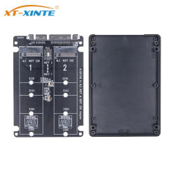 Double Port M.2 SSD to Sata 7+15 22PIN Adapter Card M.2 to 2.5" SATA3.0 Expansion Card 6Gbps For NGFF 2230 2242 2260 2280 M2 SSD