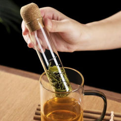 Creative Tea Infuser Teapot Test Tube Tea Strainer Herb Infuser Transparent Pipe Tea Infusing Utensils Kitchen Accessories