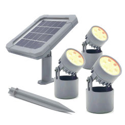 Solar Underwater Submersible Pond Light,Amphibious Solar Spotlight IP68 Warm White Outdoor Landscape Lamp Auto ON/Off for Garden