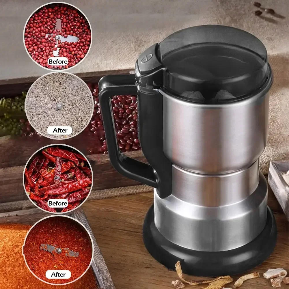 Description Picture 3 of itemMultifunction Electric Grinder Electric Coffee Beans Grinder Stainless Steel Spices Mill Cereal Grains Grinder Machine 600/300ml