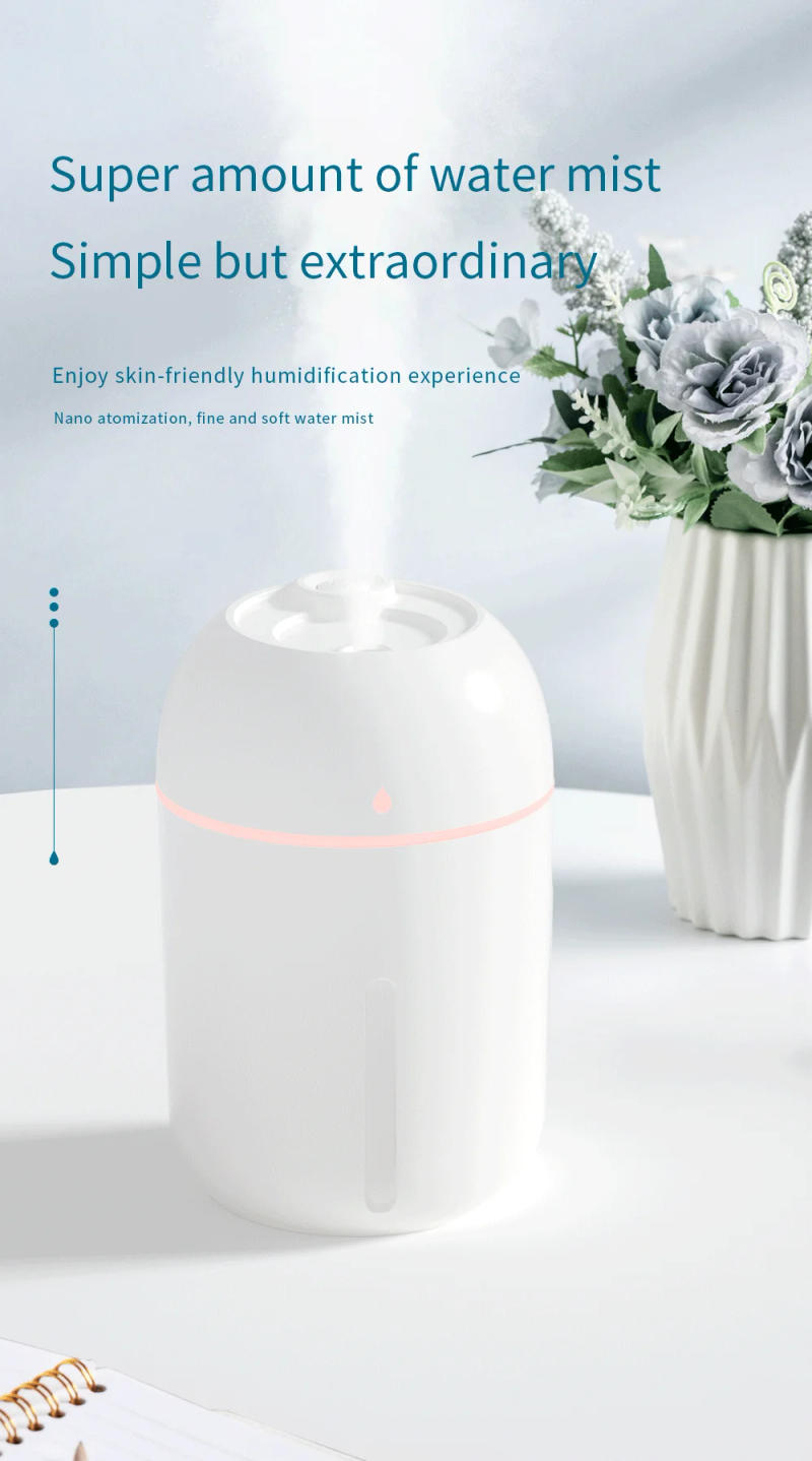 Description Picture 5 of item330ML Air Humidifier Essential Oil Diffuser Aroma Diffuser With Colorful Night Lights USB Humidifier Mini-Size Humidifier