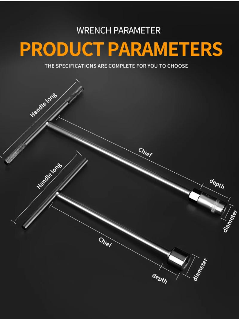 Description Picture 4 of itemExtended T-socket wrenchHexagonal socket wrenchManual socket wrench Automotive tools Motorcycle repair tools Hand tools Hardware