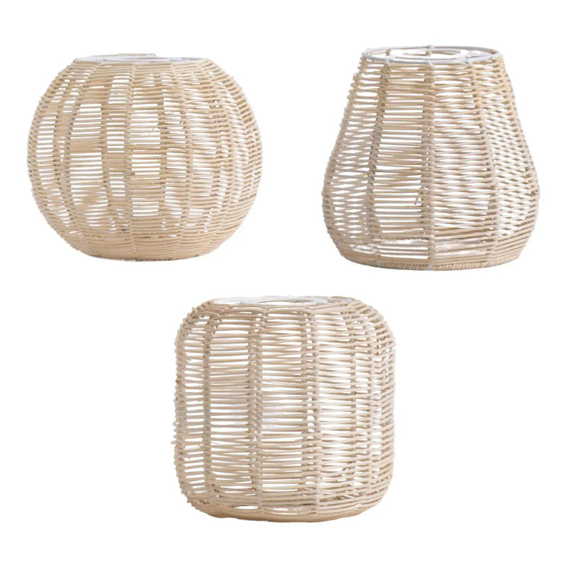 Description Picture 3 of itemWoven Pendant Lamp Shade Rattan Weave Retro Chandelier Light Cover Ceiling