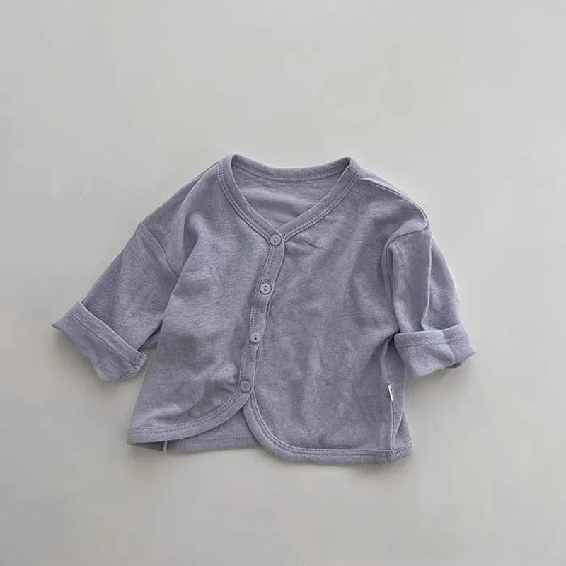 Description Picture 6 of item2025 Summer New Baby Long Sleeve Sunscreen Jacket Infant Girl Cotton Cardigan Kids Boys Solid Coat Thin Breathable Tops Clothes