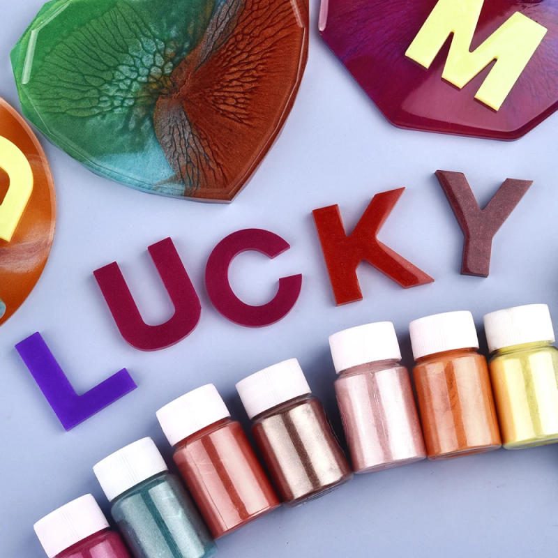 Description Picture 5 of item20ml Natural Mineral Mica Powder Epoxy Resin Dye Pearl Powder Resin Pigment For Nail Art DIY Handmade Soap Coloring Powder