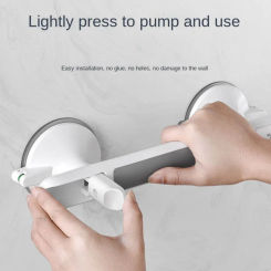White Ultra Grip Shower Handle Armrest Non-slip Barrier-free Handrail Dual Locking Safety Toilet Handle Grab Bars Bathtub