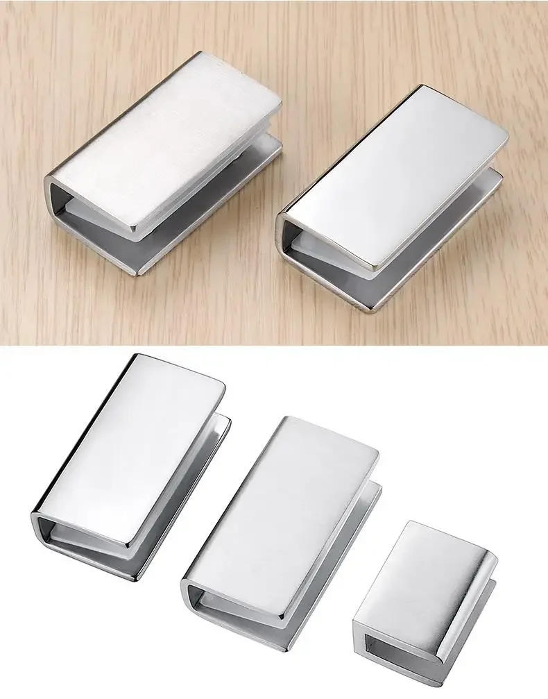 Description Picture 3 of item1PCS High Quality Space Aluminum Glass Clips Adjustable Wall Mounted Glass Shelf Clamp Bracket 8-12mm Glass HolderMounts