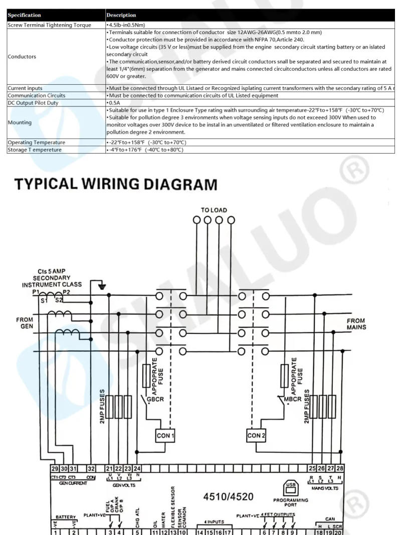 Description Picture 6 of item4520 Replace Original DSE4520 MKII Diesel Generator Controller Panel Genset Auto Mains Failure Control Module Generator Parts