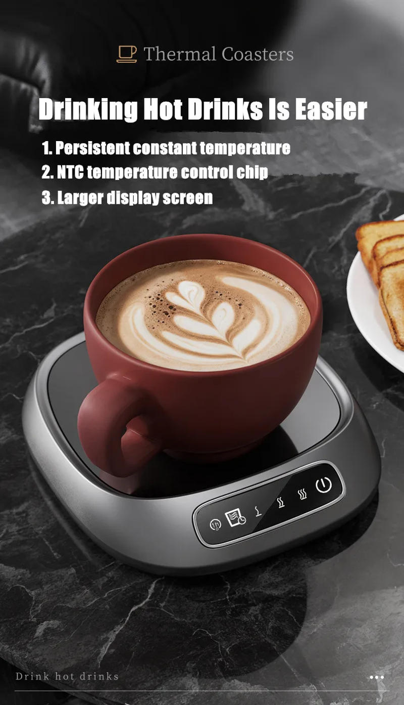 Description Picture 2 of item2025 Thermostatic Heating Coaster USB Home Heating Coaster 3-speed Adjustment Heating 55 Degrees Constant Temperature