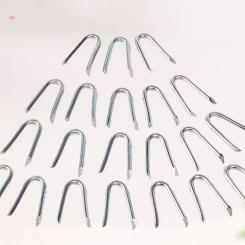 200 Pcs Fence UShaped Staple Chicken Wire Netting Fencing Staple UShaped Fasteners Nails Steel Wire Fencing Staple