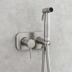High Pressure gun Brushed Gold Toilet bidet set Brass Hot and Cold Bidets faucet Bathroom sprayer shower bidet