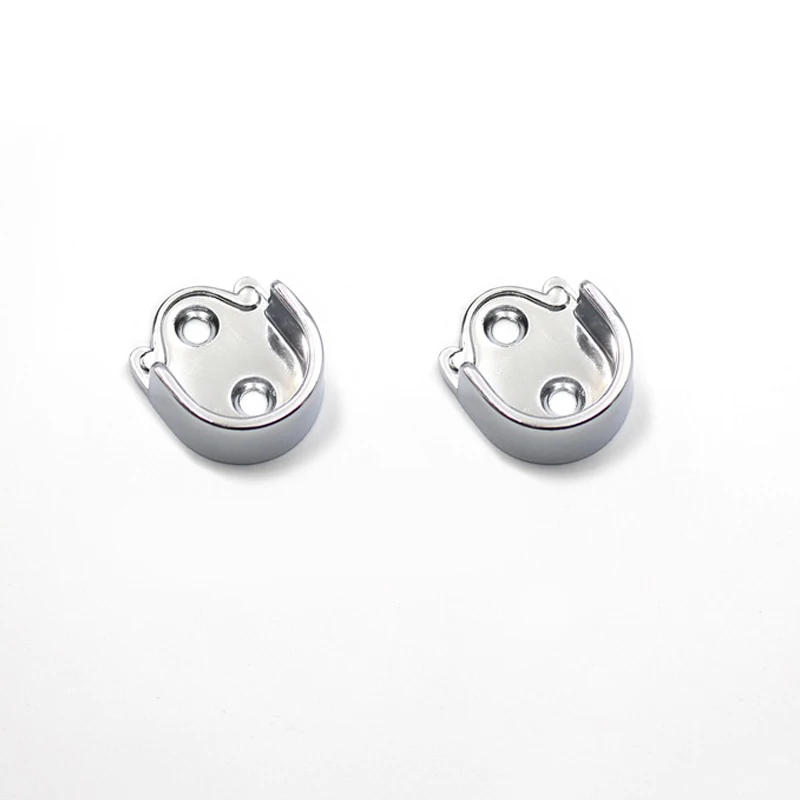 Description Picture 6 of item2 Pcs Wardrobe Clothes Tube Support Closet Rod Pole End Bracket Holder 16/19/22/25mm Shower Curtain Rod Pole End Supports Socket