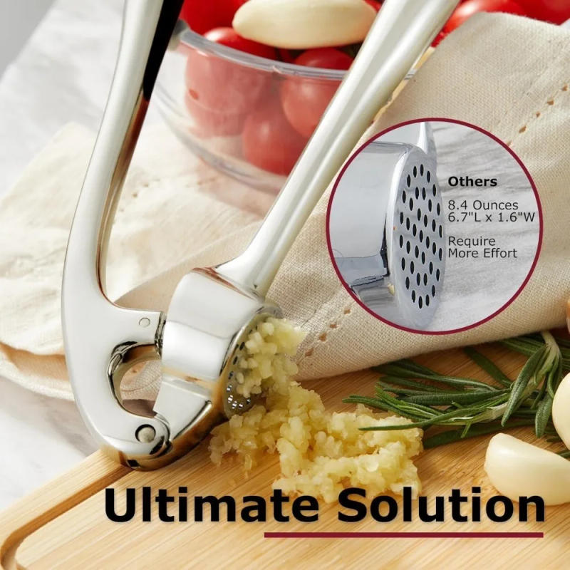 Description Picture 4 of itemHigh Efficiency Garlic Press Heavy Duty Garlic Mincer Easy To Squeeze and Clean Rust Proof and Dishwasher Safe Ginger Crusher