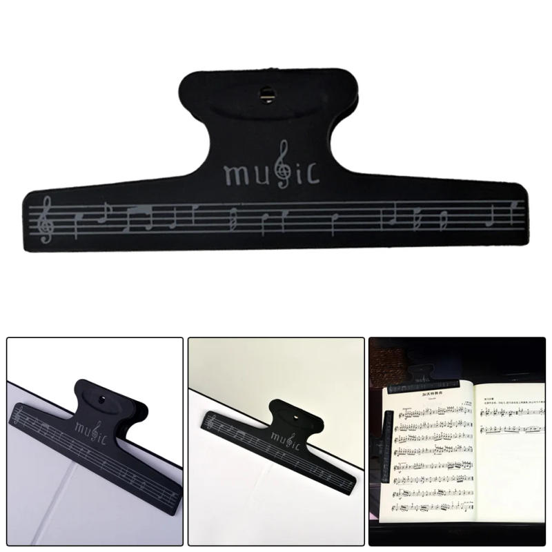 Description Picture 3 of itemSheet Music Clips Book Page Note Clip Music Score Fixed Clips Sheet Holder For Guitar Violin Piano Music Instruments Accessories