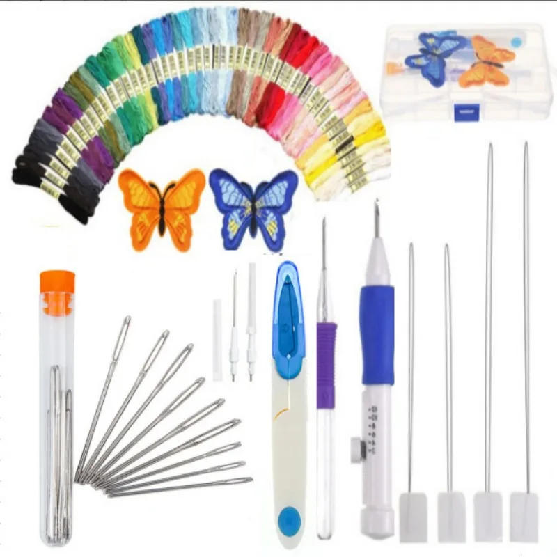 Description Picture 2 of itemDIY Magic Embroidery Pen Set Punch Needle Kit Stitching Tool Set Apparel Sewing Weaving Patch Knitting Tool Sewing Accessories