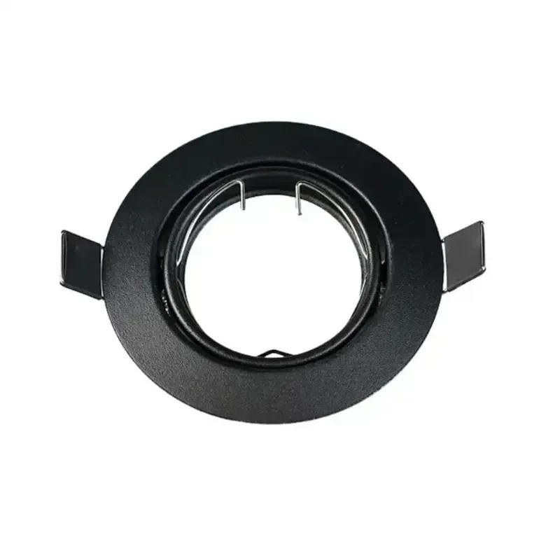 Description Picture 3 of item10pcs Simple Design Iron Metal Black Round LED Downlight GU10 MR16 Adjustable Spotlight Downlight Fixture for Home Hotel Decor