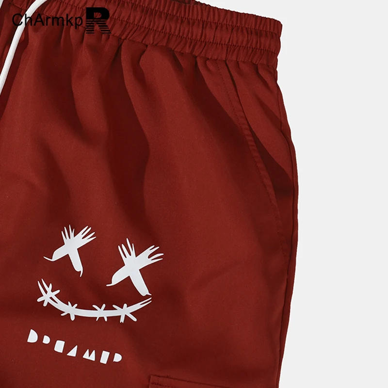 Description Picture 6 of itemChArmkpR 2024 Men Loose Summer Pants Casual Harem Long Trousers Print Drawstring Waist Loose Cargo Pants Streetwear Men Clothing