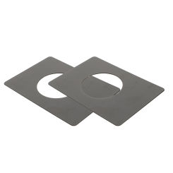 2 Pcs Door Lock Repair Board Front Reinforcement Kit Black Knobs Plate Hole Filler Reinforcing