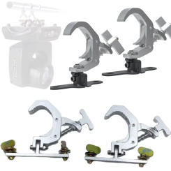 2Pcs Aluminum Truss Foldable Clamp For Moving Head Light Fast Lock Hook Stage Beam Moving LED Hanger Mounting 150KG 42-61mm Tube