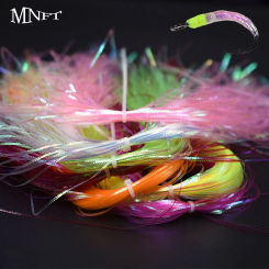 MNFT 8 Colors 1mm Width Flies Tying Streamer Gliss Glow Simulates Fish Scale Flash Tinsel Corrugated DIY Material