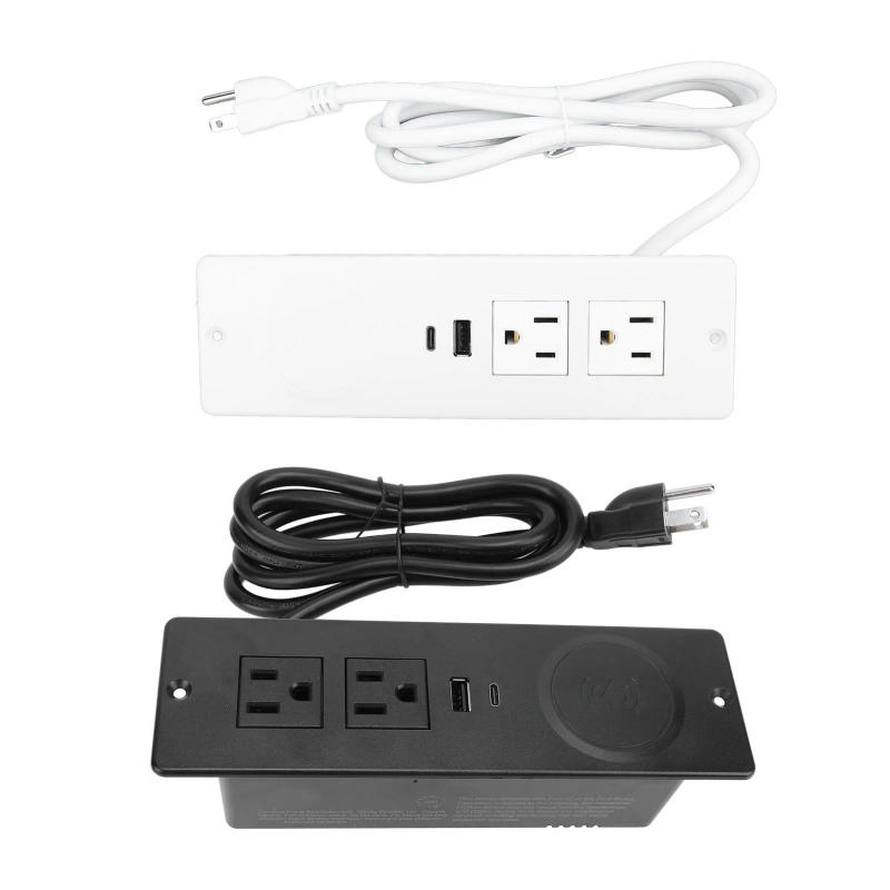 Description Picture 6 of itemEmbedded Outlet Recessed Power Strip 2 AC Outlets with PD 20W USB C 18W USB A Port and 15W Wireless  1.5m Cable 15A