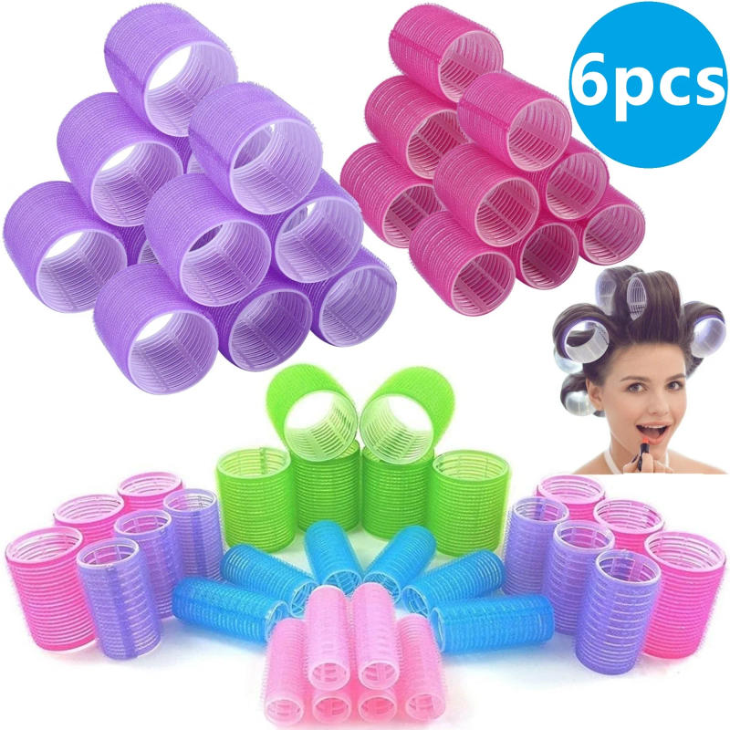 Description Picture 2 of itemNew Sdottor Self Grip Hair Rollers 6Pcs Magic Hair Curlers Set Salon Hairdressing Heatless Curling DIY Hairstyle Tool for Women