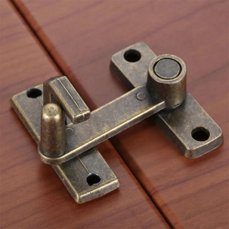 Description Picture 4 of itemBronze Guard Latch Bolt Sliding 90 Degree Right Angle Door Lock Gate Bolt Home Safety Chain Latch Bolt With Screws Door Hardware