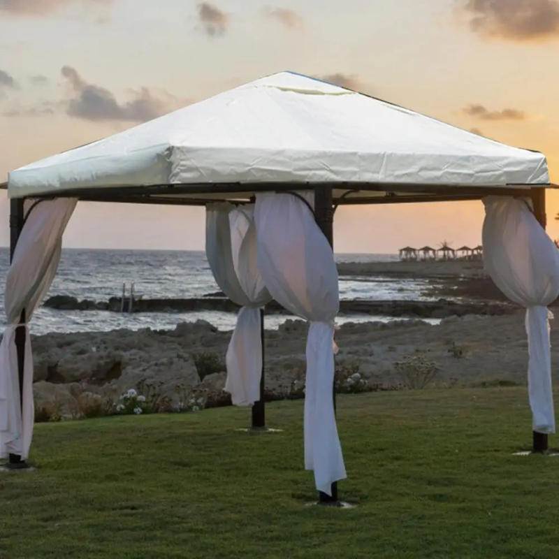 Description Picture 4 of item3x3m 300D Polyester Cloth Outdoor Replacement Canopy Top Double Tier Gazebo Roof Cover Garden BBQ Gazebo Top Replacement Cover