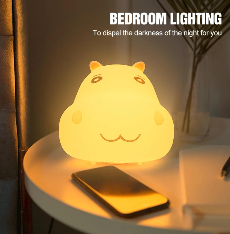 Description Picture 5 of itemLED Night Silicone Light Rechargeable Table Lamp Dimmable Bedroom Bedside Desktop Decoration Cute Cartoon Children Holiday Gift