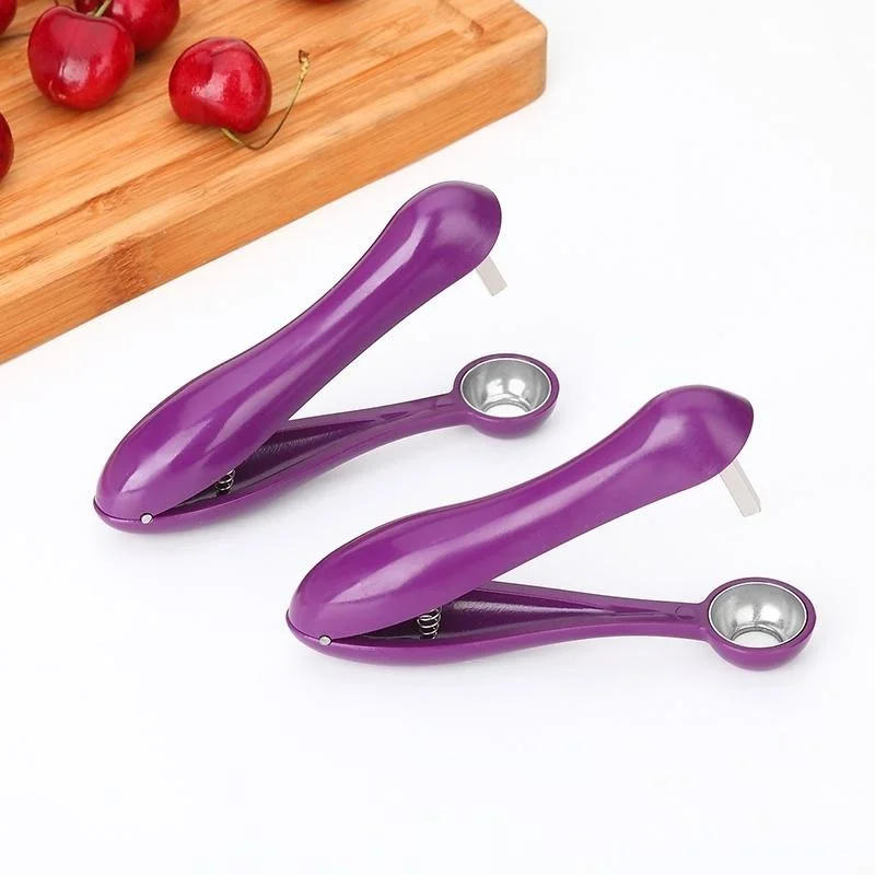 Description Picture 5 of itemPitter Cherry Seed Tool Cherries Creative Kitchen Gadgets Fashionable Easy Cherry Fruit Core Seed Remover Fast Enucleate Squeeze