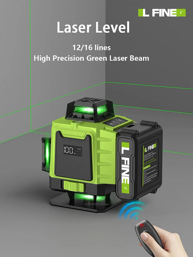 Description Picture 2 of itemLFINE 3D/4D Laser Level 12/16 Lines Horizontal And Vertical With Remote Control 8 Lines 360°Self-leveling Laser Levels