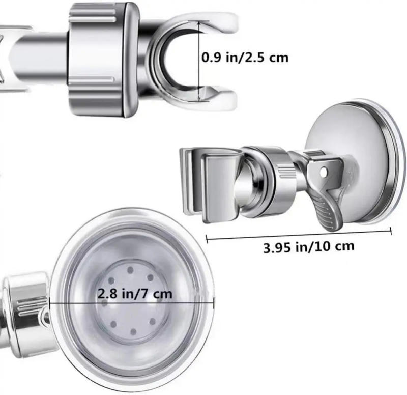 Description Picture 5 of itemShower Head Holder Removable Adjustable Shower Wall Holder Bracket Suction Cup Shower Head Bracket No Drilling For Bathroom