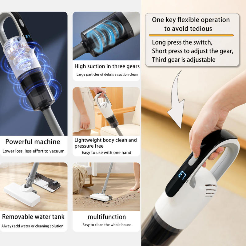 Description Picture 3 of itemWireless vacuum & mopping combo with 3 adjustable modes for deep cleaning in various scenarios, easily keeping your home clean.