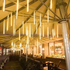 32/24/16/8 Tubes LED Meteor Shower Lights Falling Raindrop Fairy String Light for Christmas Halloween Holiday Party Patio Decor