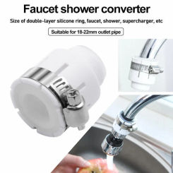 Universal Water Tap Faucet Adapter Shower Anti Splash Head Rotatable Bubbler Fittings Sink Faucet Extender Kitchen Accessories