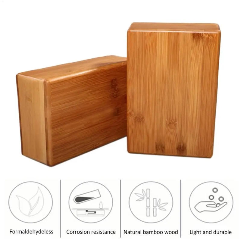 Description Picture 4 of itemNatural Bamboo Yoga Brick Non-Slip Handstand Yoga Tool Indoor Fitness Gymnastics Training Supplies Eco-friendly Yoga Block
