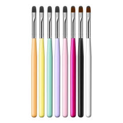 Nail Art Liner Brushes Hand Painted Brush Acrylic UV Gel Colours Paints Builder Drawing Pen DIY Manicure Design Accessories