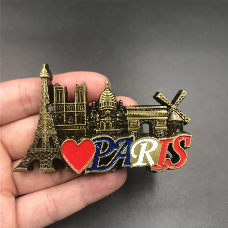 Description Picture 3 of itemUnited Kingdom Italy Rome Notre Dame De Paris France United States Qatar Metal Magnetic Fridge Magnet Pizza Leaning Tower магнит