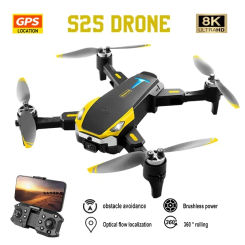 S25 Drone Brushless Dual Camera Professional Aerial Photography Four-way Obstacle Avoidance Optical flow hover RC Quadrotor Dron
