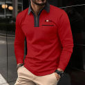 Men's T-shirt Polo shirt Spring polo shirt Summer polo shirt Men's long-sleeved casual polo shirt