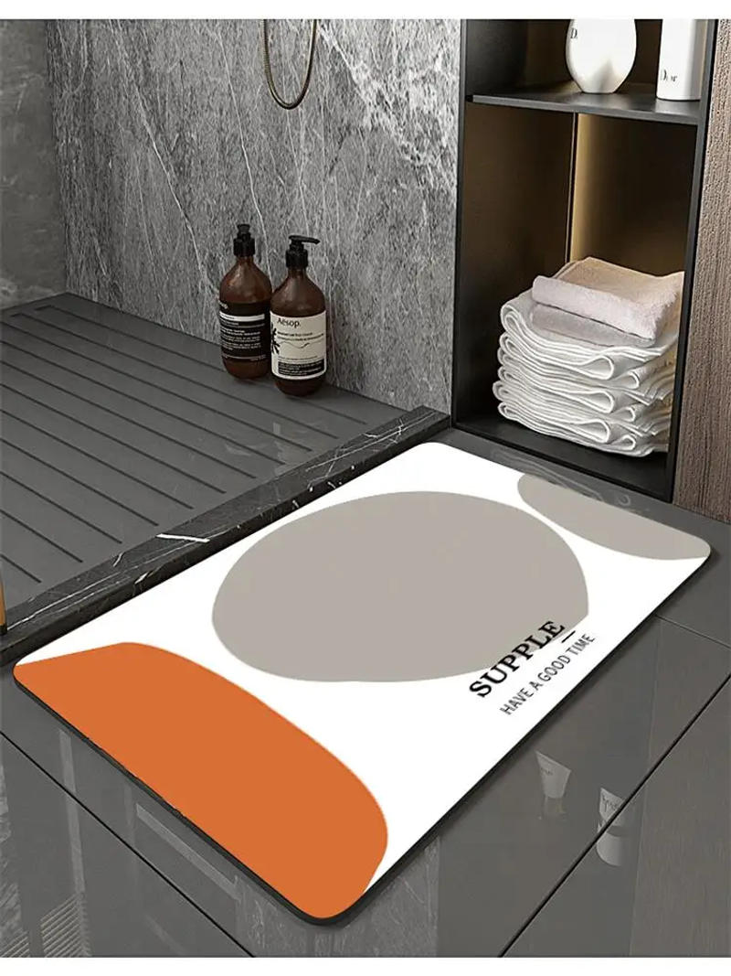 Description Picture 2 of itemSuper Absorbent Bath Mat Quick Drying Non-slip Entrance Doormat Nappa Skin Floor Mats Toilet Carpet Home Decor Diatom Ooze