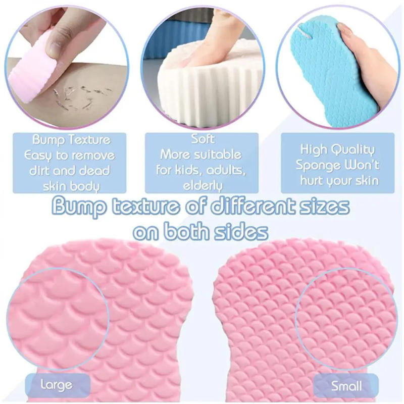 Description Picture 3 of itemBody Scrubber Bath Sponge Removes Dead Skin Bathing Exfoliating Scrub Sponge Shower Brush for Baby Body Cleaning Scrub Mitt Rub