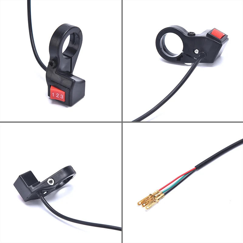 Description Picture 4 of itemThree Speed Switch Electric Bicycle Accessories 3 Gears Switch Button E-bike Motor Scooter Handlebar Mounted Universal Button