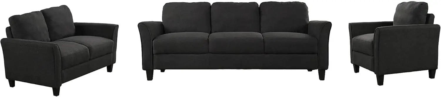 Description Picture 4 of itemSectional Sofa Sets, Modern Polyester Blend Sectional Couch Set with Sofa, Loveseat and Armchair, Living Room Furniture Sets